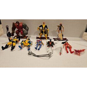 Lot of 9 1996 5" Toy Biz Action Figure‎ X-Men + Marvel Loose Figures
